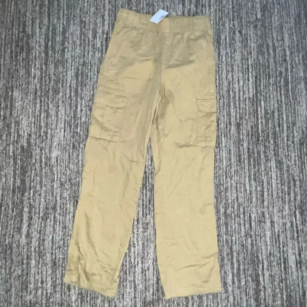 Children’s Place Boys Size‎ 10 Pull On Cargo Pants Tan Khaki Stretch Casual NWT